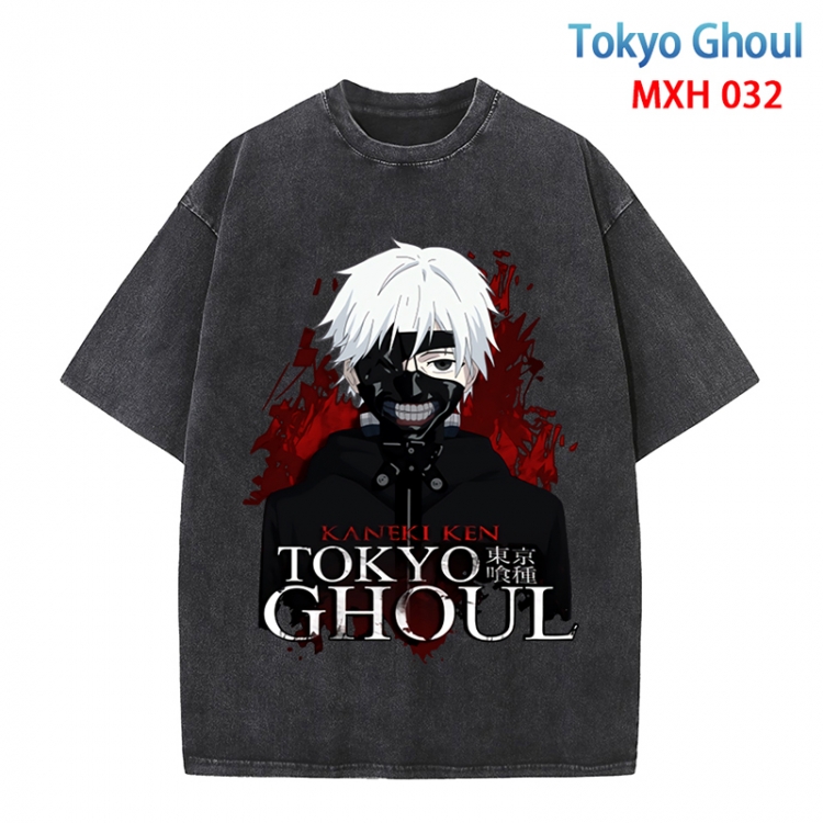 Tokyo Ghoul Anime peripheral pure cotton washed and worn T-shirt from S to 4XL MXH-032