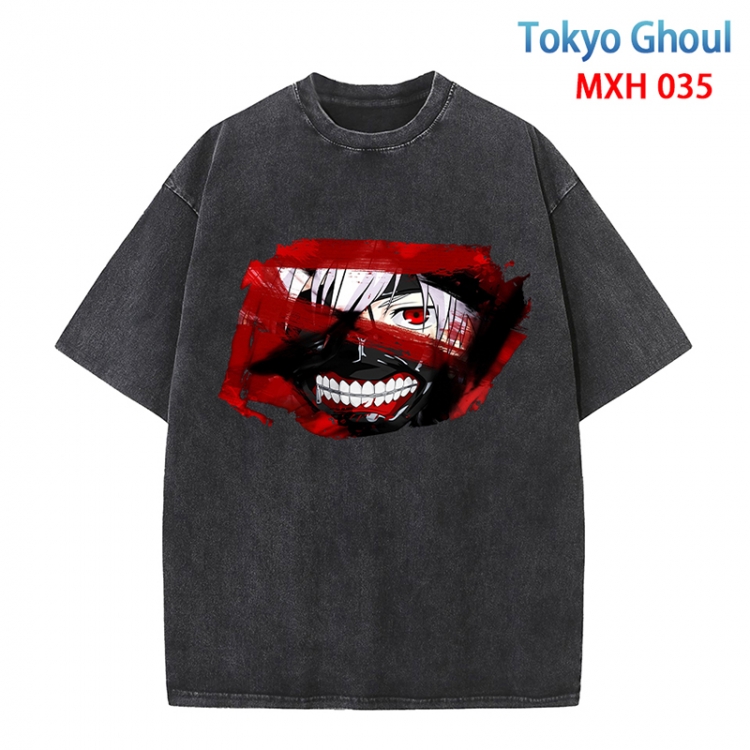 Tokyo Ghoul Anime peripheral pure cotton washed and worn T-shirt from S to 4XL MXH-035