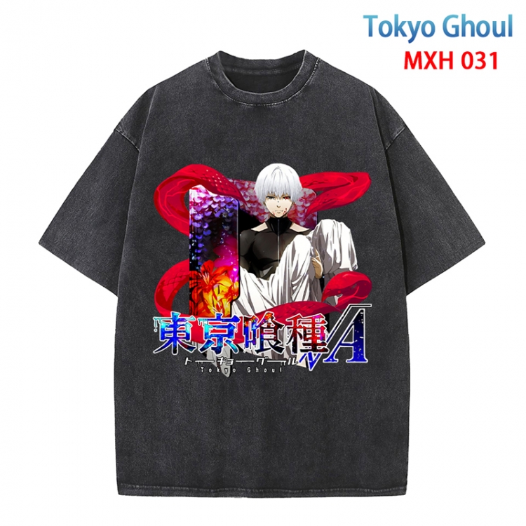 Tokyo Ghoul Anime peripheral pure cotton washed and worn T-shirt from S to 4XL MXH-031
