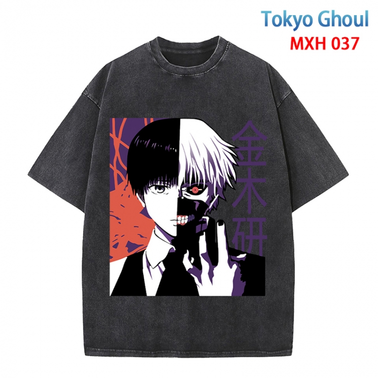 Tokyo Ghoul Anime peripheral pure cotton washed and worn T-shirt from S to 4XL MXH-037