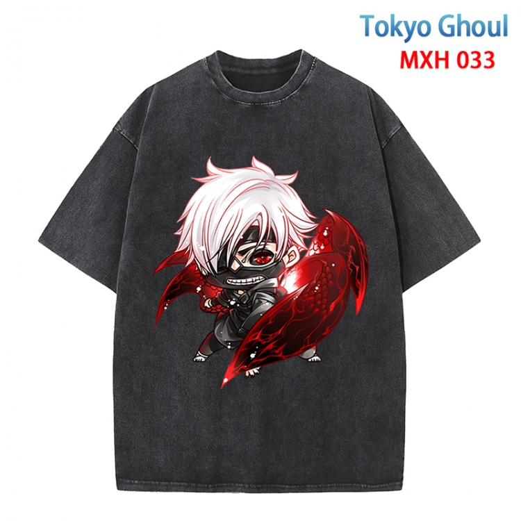 Tokyo Ghoul Anime peripheral pure cotton washed and worn T-shirt from S to 4XL MXH-033