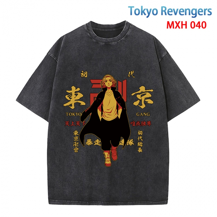 Tokyo Revengers Anime peripheral pure cotton washed and worn T-shirt from S to 4XL MXH-040