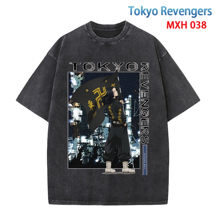 Tokyo Revengers Anime peripheral pure cotton washed and worn T-shirt from S to 4XL MXH-038