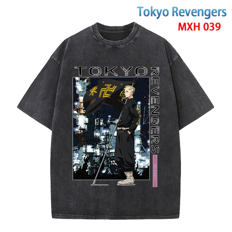 Tokyo Revengers Anime peripheral pure cotton washed and worn T-shirt from S to 4XL MXH-039