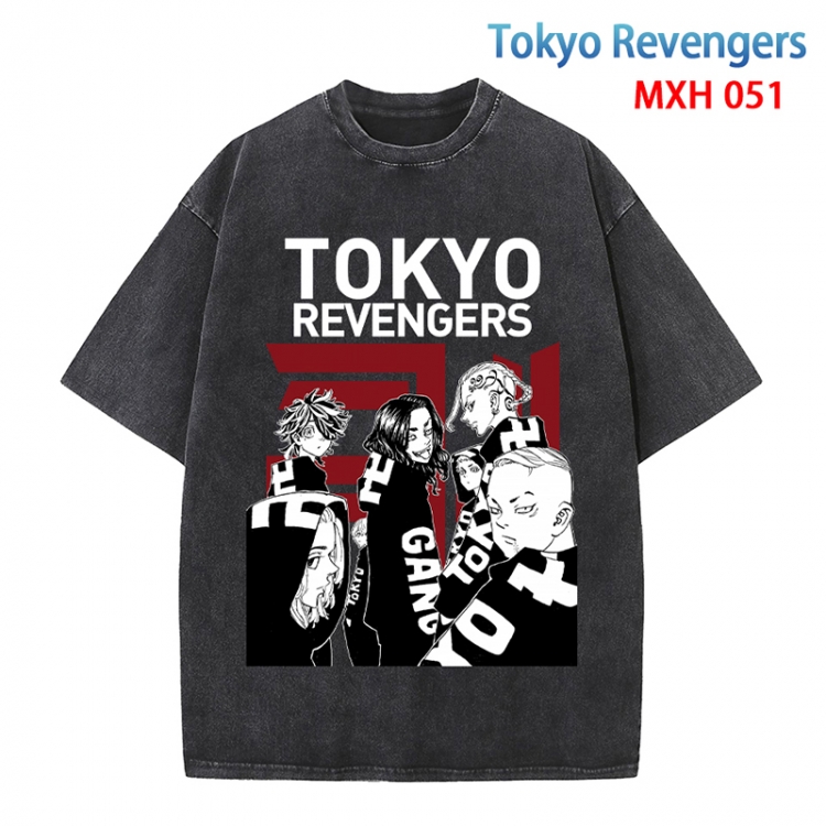 Tokyo Revengers Anime peripheral pure cotton washed and worn T-shirt from S to 4XL MXH-051