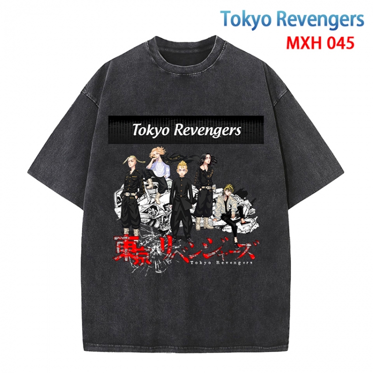 Tokyo Revengers Anime peripheral pure cotton washed and worn T-shirt from S to 4XL MXH-045