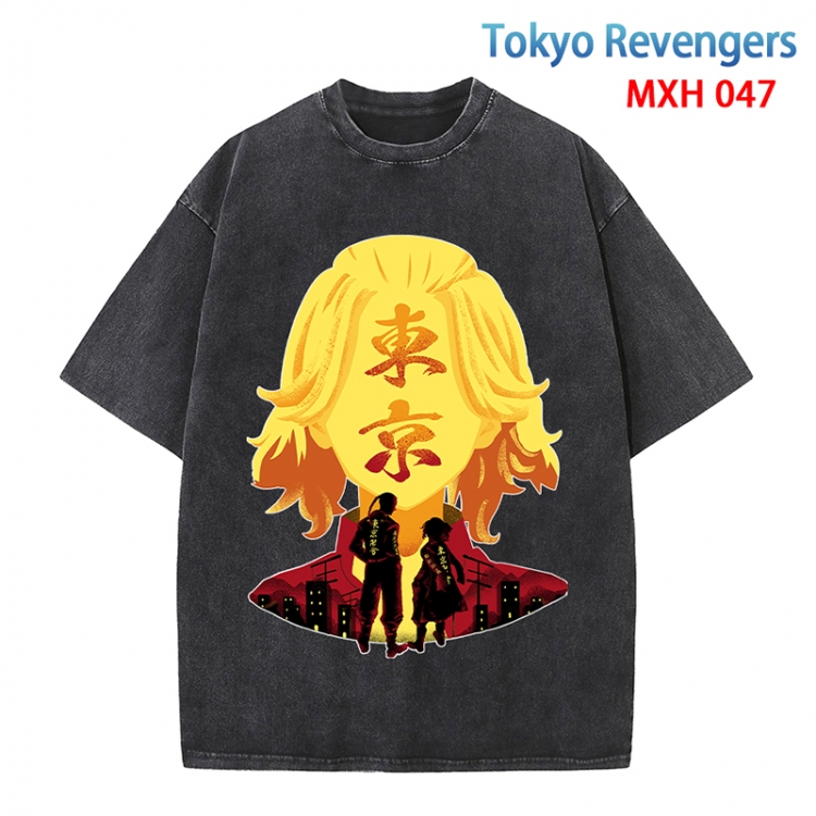 Tokyo Revengers Anime peripheral pure cotton washed and worn T-shirt from S to 4XL MXH-047