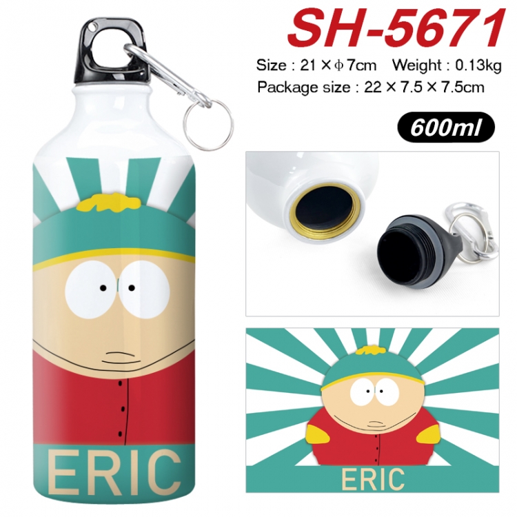 South Park Anime print sports kettle aluminum kettle water cup 21x7cm  SH-5671