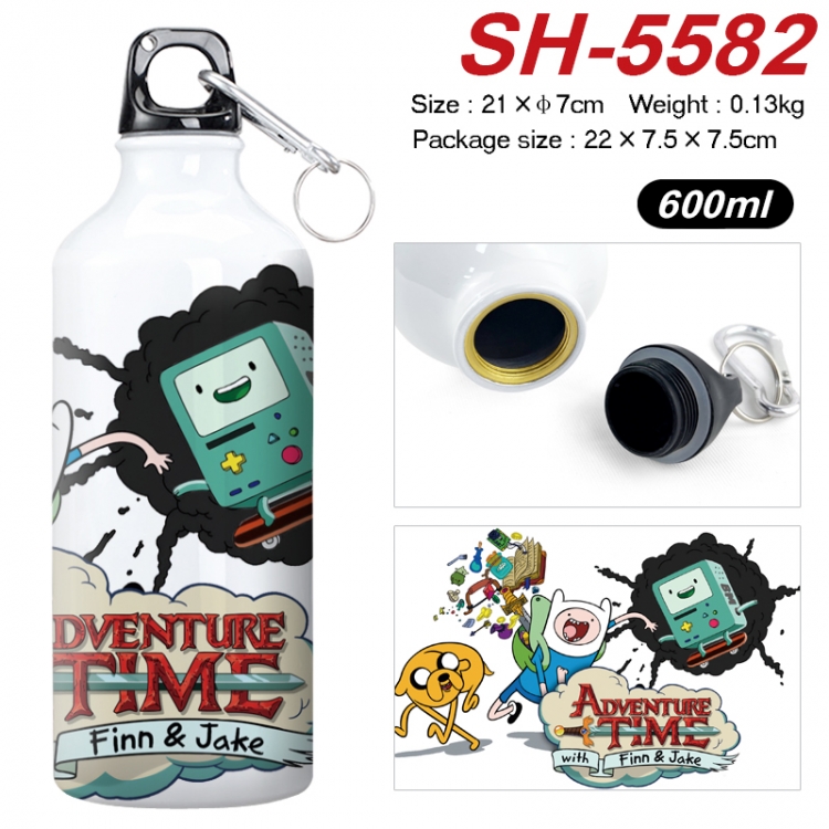 Adventure Time with Anime print sports kettle aluminum kettle water cup 21x7cm SH-5582