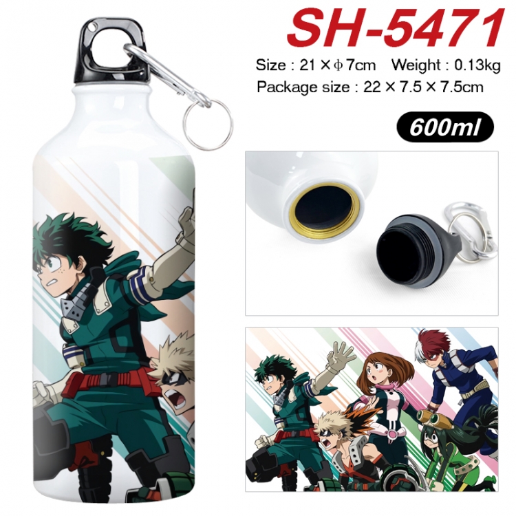 My Hero Academia Anime print sports kettle aluminum kettle water cup 21x7cm SH-5471