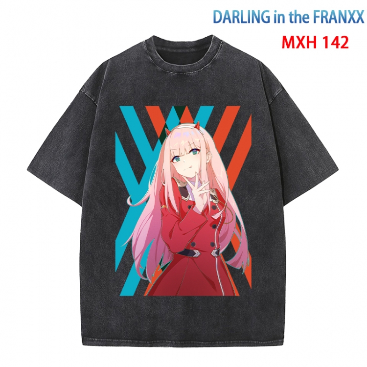 DARLING in the FRANX Anime peripheral pure cotton washed and worn T-shirt from S to 4XL MXH-142