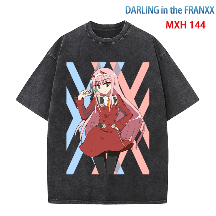 DARLING in the FRANX Anime peripheral pure cotton washed and worn T-shirt from S to 4XL MXH-144