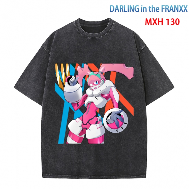DARLING in the FRANX Anime peripheral pure cotton washed and worn T-shirt from S to 4XL  MXH-130