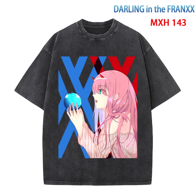 DARLING in the FRANX Anime peripheral pure cotton washed and worn T-shirt from S to 4XL MXH-143