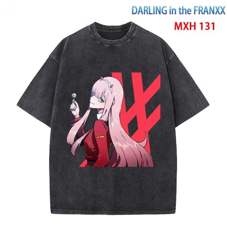 DARLING in the FRANX Anime peripheral pure cotton washed and worn T-shirt from S to 4XL MXH-131