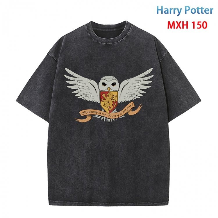 Harry Potter Anime peripheral pure cotton washed and worn T-shirt from S to 4XL MXH-150
