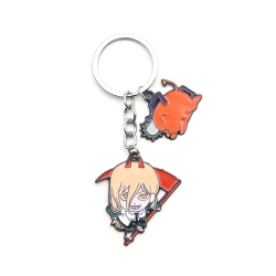 Chainsaw man Metal key chain b...