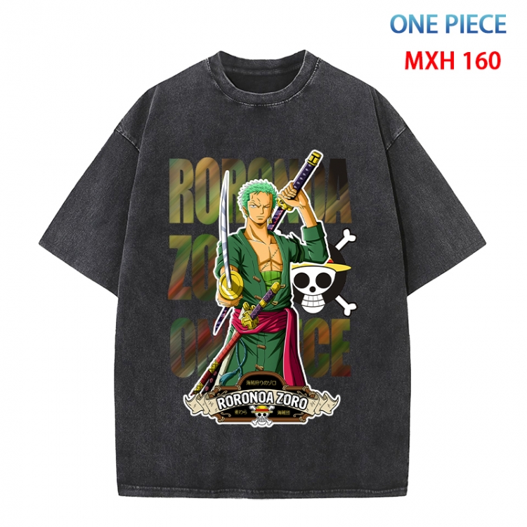 One Piece Anime peripheral pure cotton washed and worn T-shirt from S to 4XL MXH-160