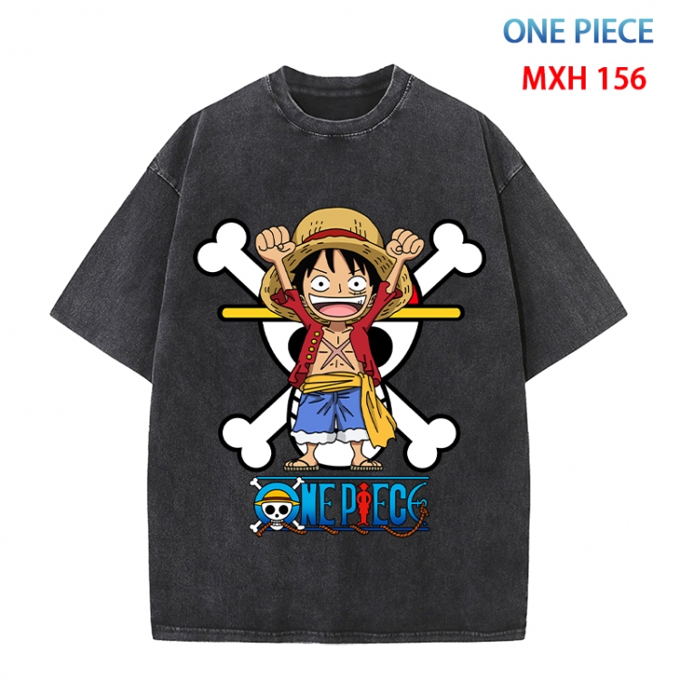 One Piece Anime peripheral pure cotton washed and worn T-shirt from S to 4XL MXH-156