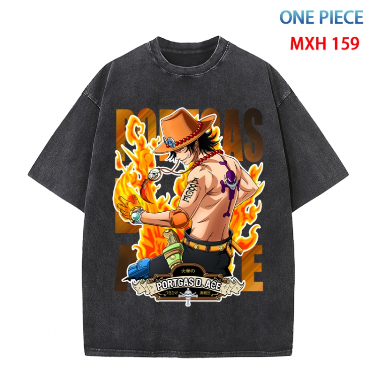 One Piece Anime peripheral pure cotton washed and worn T-shirt from S to 4XL  MXH-159