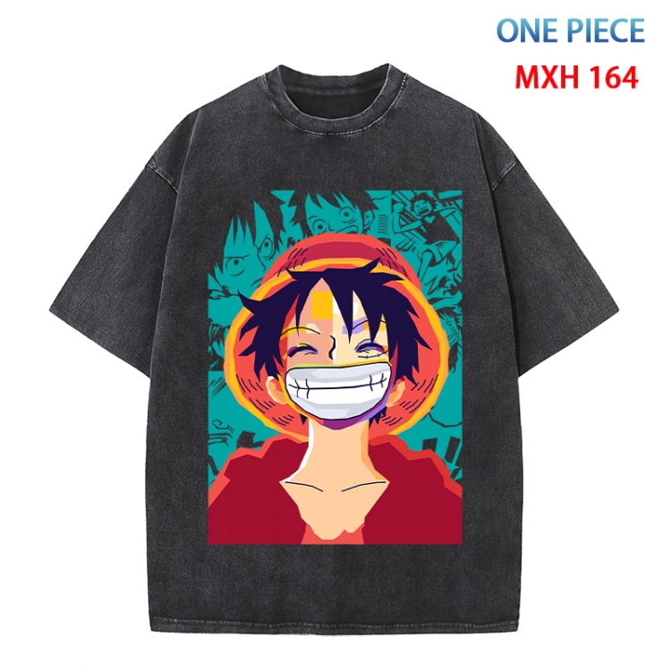 One Piece Anime peripheral pure cotton washed and worn T-shirt from S to 4XL MXH-164