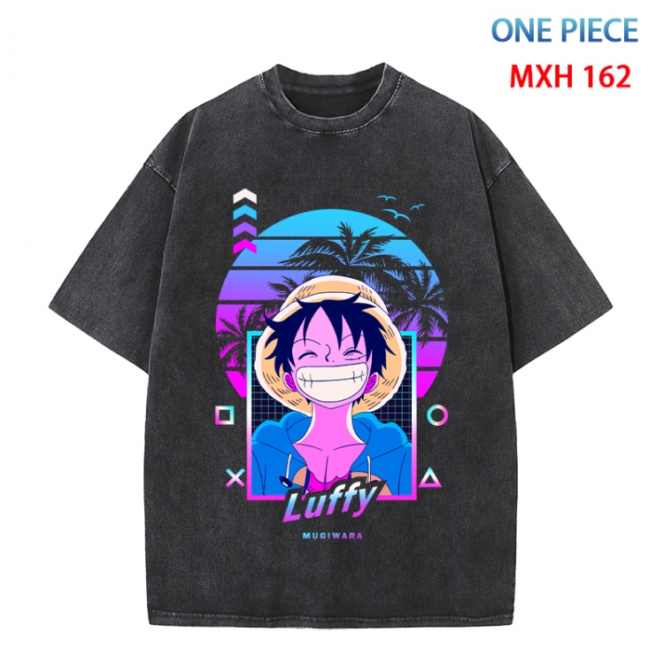 One Piece Anime peripheral pure cotton washed and worn T-shirt from S to 4XL MXH-162