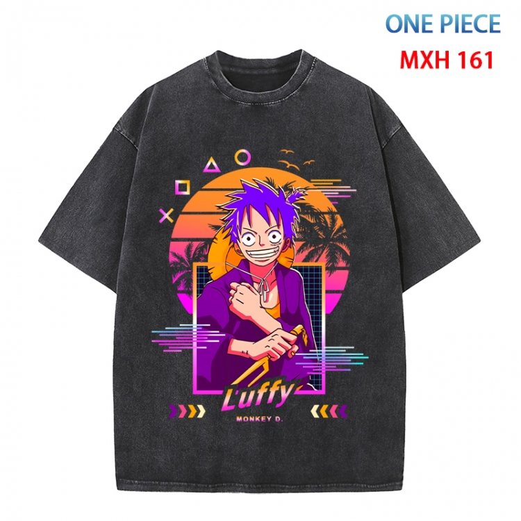 One Piece Anime peripheral pure cotton washed and worn T-shirt from S to 4XL MXH-161