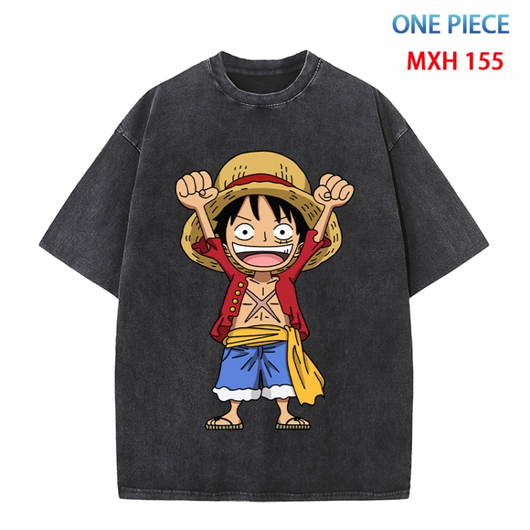 One Piece Anime peripheral pure cotton washed and worn T-shirt from S to 4XL MXH-155