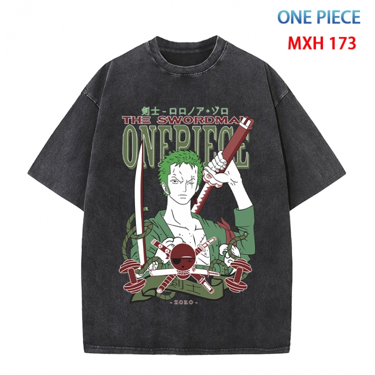 One Piece Anime peripheral pure cotton washed and worn T-shirt from S to 4XL MXH-173