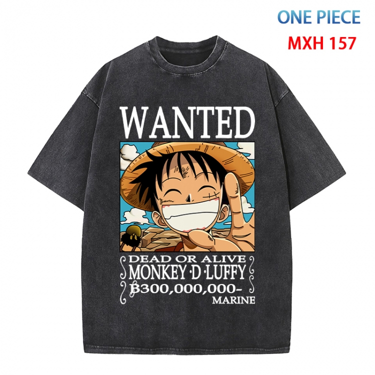 One Piece Anime peripheral pure cotton washed and worn T-shirt from S to 4XL  MXH-157
