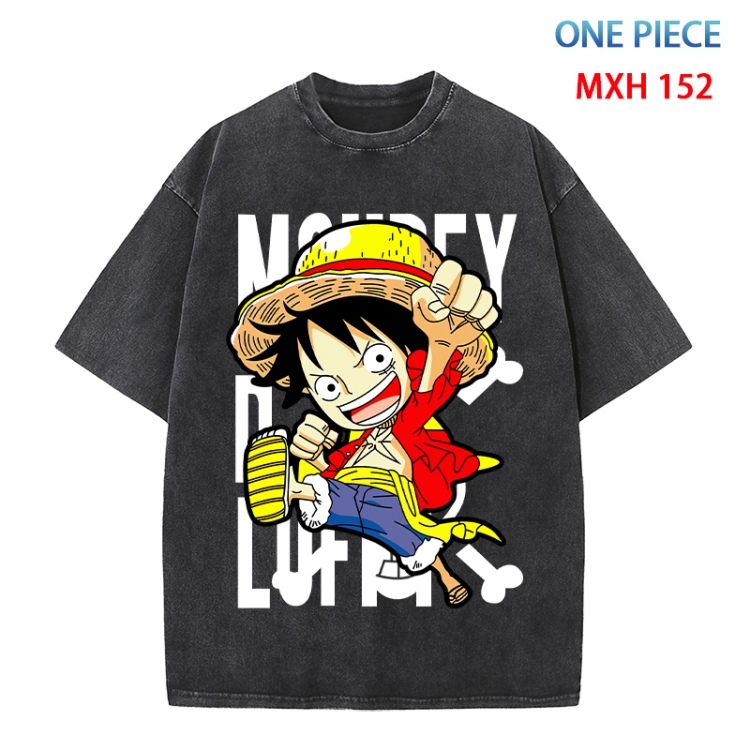 One Piece Anime peripheral pure cotton washed and worn T-shirt from S to 4XL  MXH-152