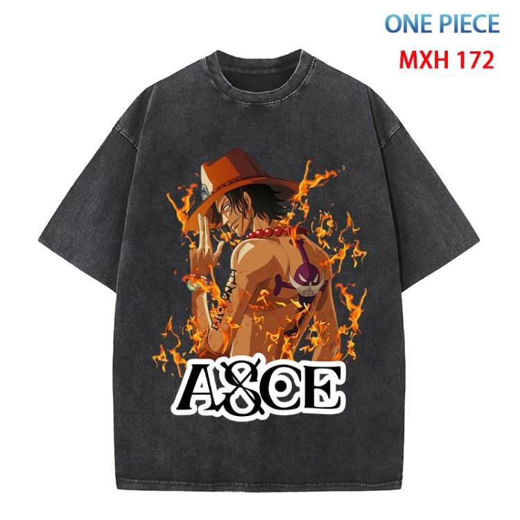 One Piece Anime peripheral pure cotton washed and worn T-shirt from S to 4XL  MXH-172