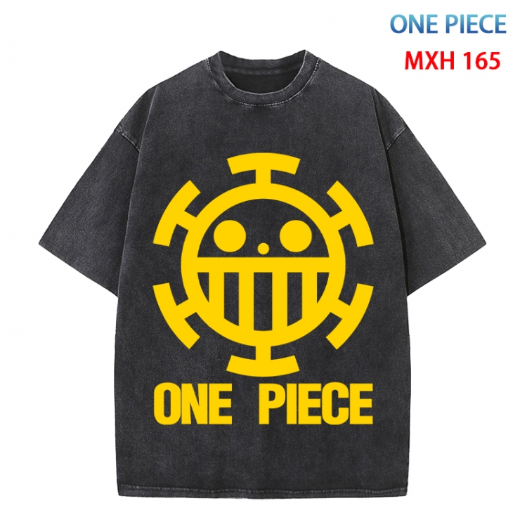 One Piece Anime peripheral pure cotton washed and worn T-shirt from S to 4XL MXH-165