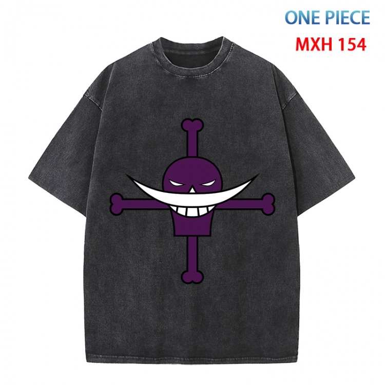 One Piece Anime peripheral pure cotton washed and worn T-shirt from S to 4XL MXH-154