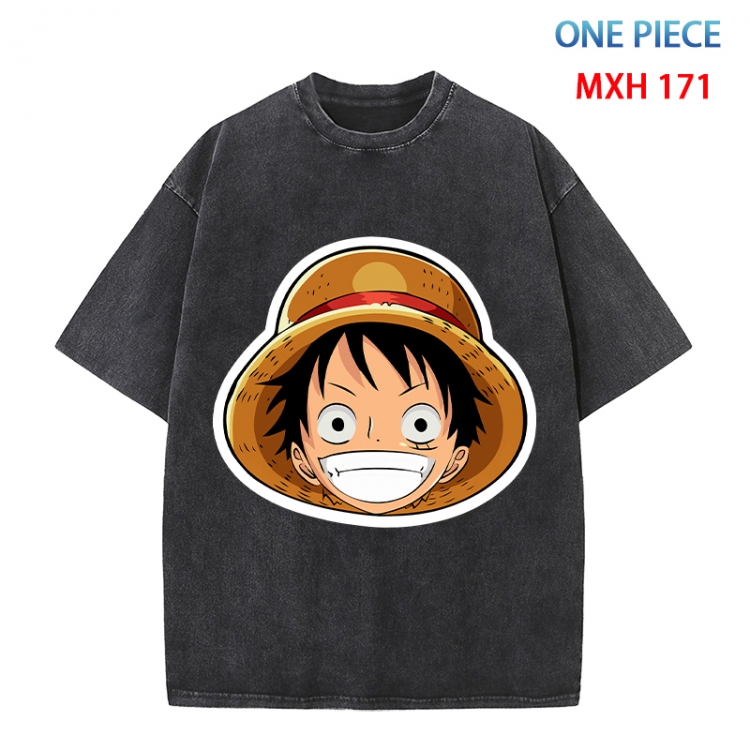One Piece Anime peripheral pure cotton washed and worn T-shirt from S to 4XL MXH-171