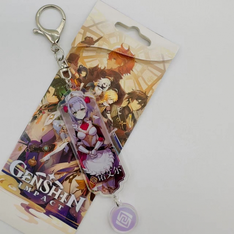 Genshin Impact Animation cartoon long acrylic key chain price for 5 pcs 2133