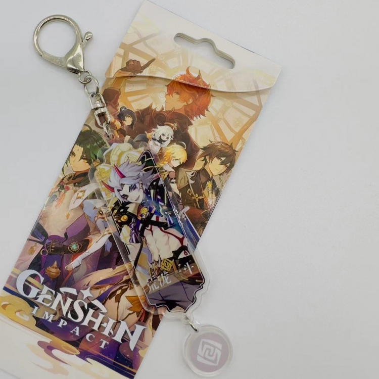 Genshin Impact Animation cartoon long acrylic key chain price for 5 pcs  2231