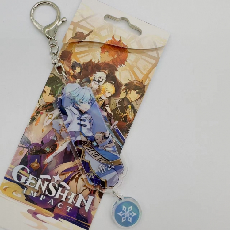 Genshin Impact Animation cartoon long acrylic key chain price for 5 pcs  2115