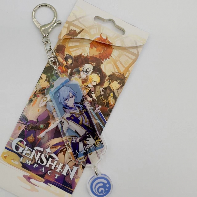 Genshin Impact Animation cartoon long acrylic key chain price for 5 pcs  2119