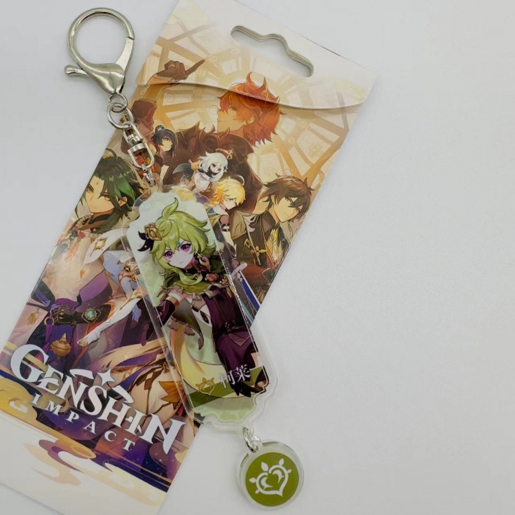 Genshin Impact Animation cartoon long acrylic key chain price for 5 pcs  2239