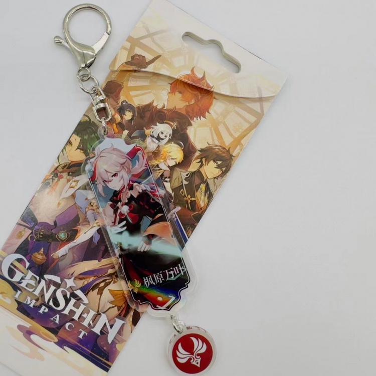 Genshin Impact Animation cartoon long acrylic key chain price for 5 pcs  2215