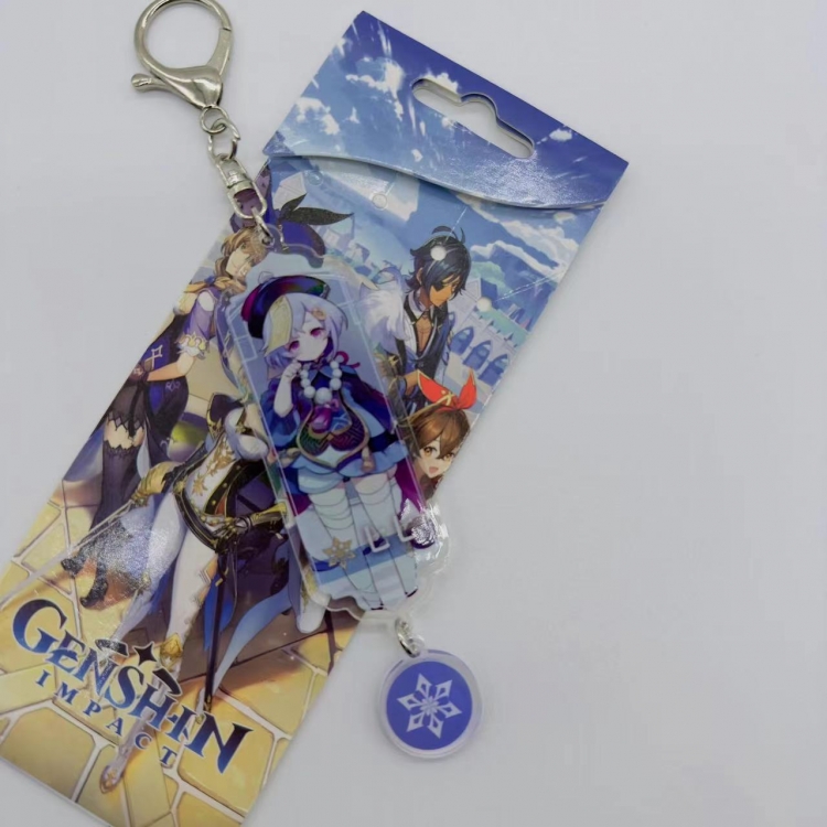 Genshin Impact Animation cartoon long acrylic key chain price for 5 pcs 1809