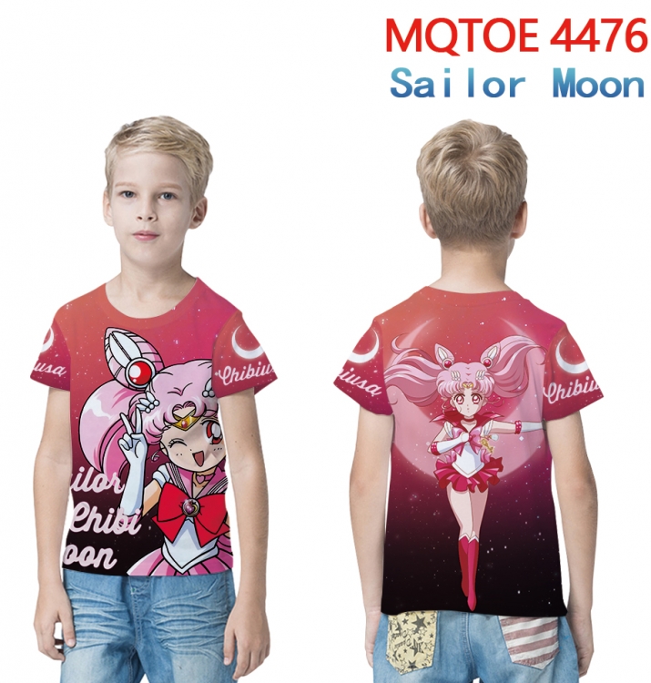 sailormoon full-color printed short-sleeved T-shirt 60 80 100 120 140 160 6 sizes for children MQTOE-4476