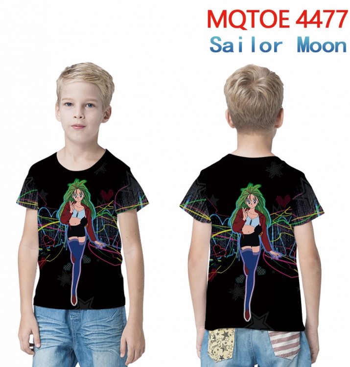 sailormoon full-color printed short-sleeved T-shirt 60 80 100 120 140 160 6 sizes for children MQTOE-4477