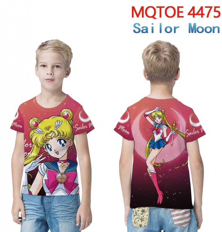 sailormoon full-color printed short-sleeved T-shirt 60 80 100 120 140 160 6 sizes for children MQTOE-4475