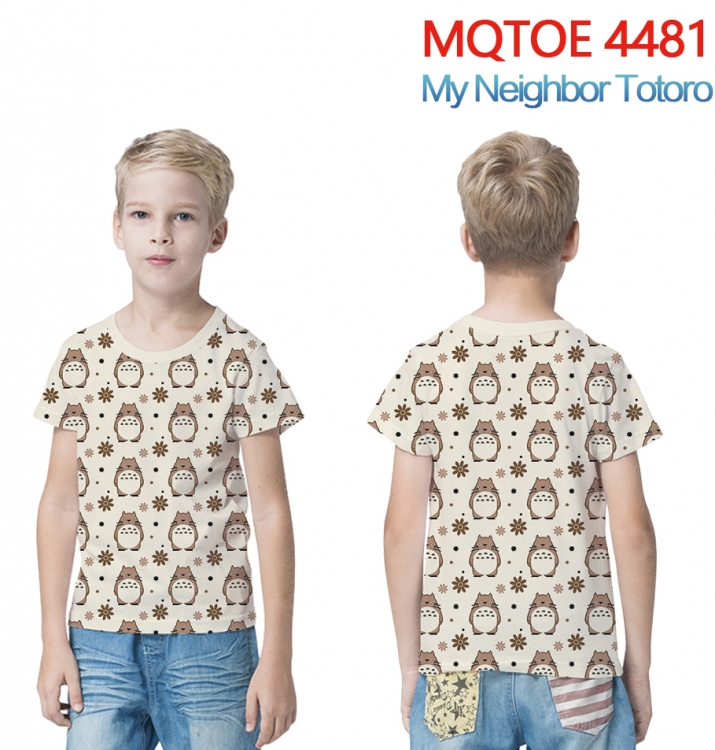 TOTORO  full-color printed short-sleeved T-shirt 60 80 100 120 140 160 6 sizes for children  MQTOE-4481