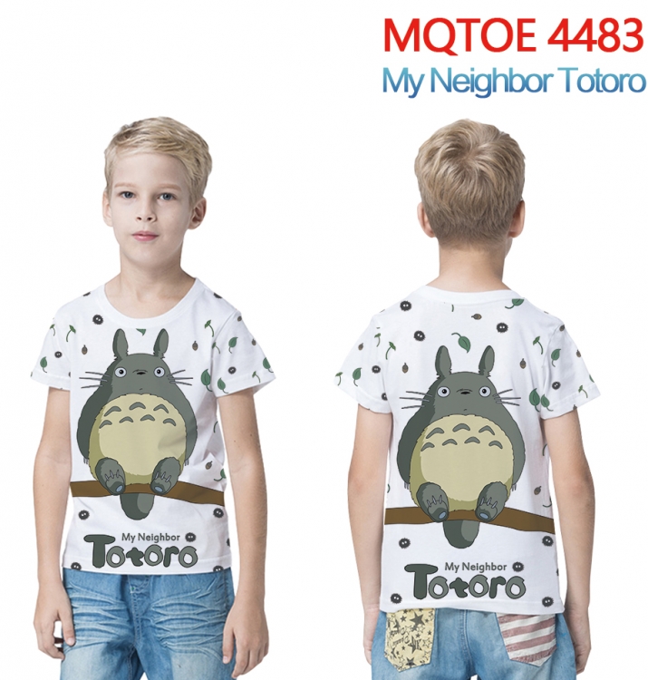 TOTORO  full-color printed short-sleeved T-shirt 60 80 100 120 140 160 6 sizes for children  MQTOE-4483