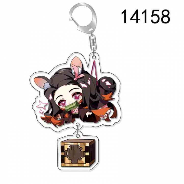 Demon Slayer Kimets Anime acrylic Pendant Key Chain  price for 5 pcs 14158