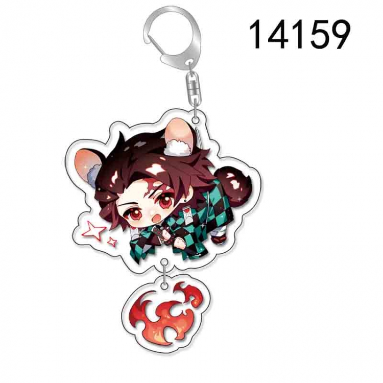 Demon Slayer Kimets Anime acrylic Pendant Key Chain  price for 5 pcs 14159