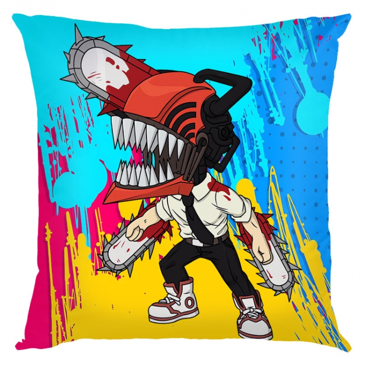 Chainsaw man Anime square full-color pillow cushion 45X45CM NO FILLING D3-87